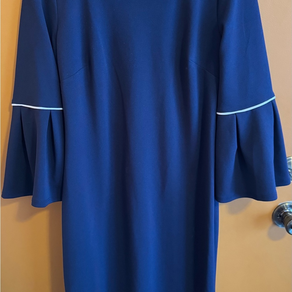 Glamour Deep Blue Long Sleeve Dress
